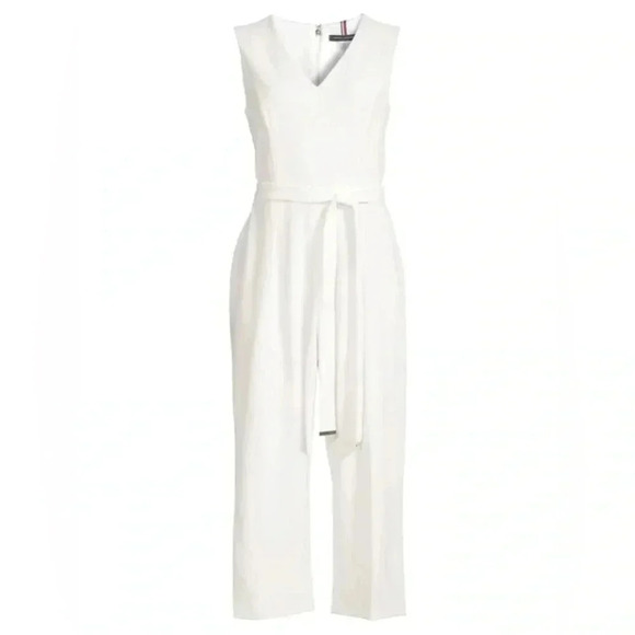 Tommy Hilfiger Sleeveless Jumpsuit- White - Picture 3 of 7